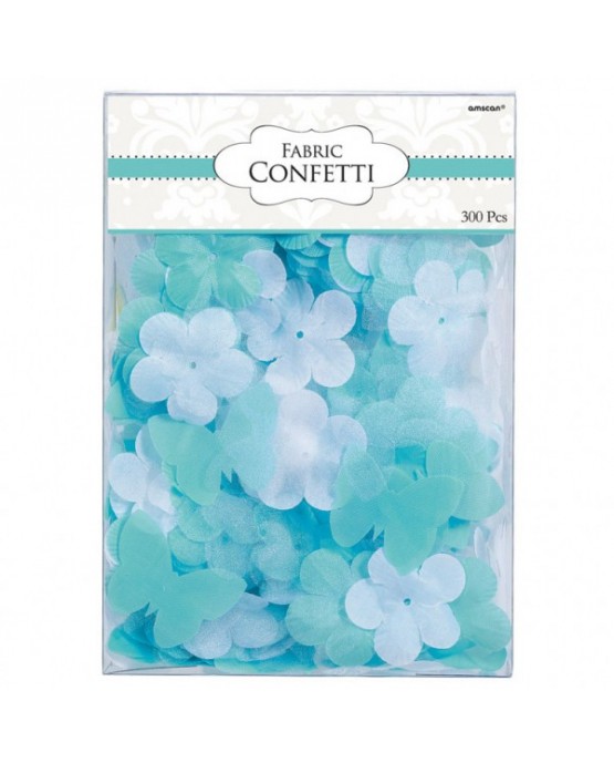 Konfety - kvety - tyrkysové 5cm 300ks