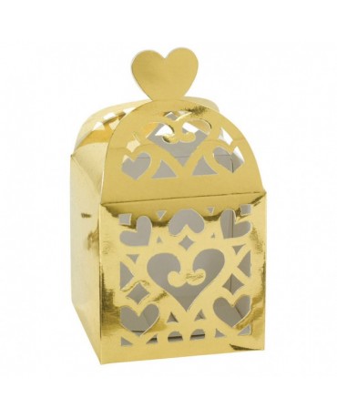 Krabička - zlatá 6.3cm 50ks