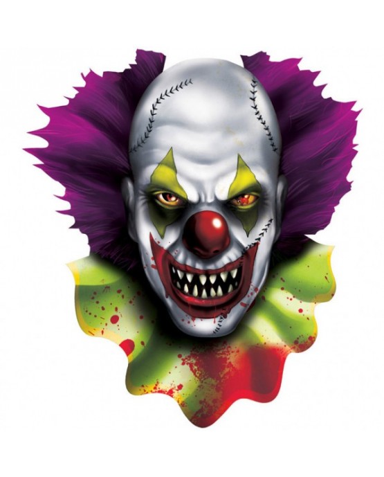 Dekorácia - strašidelný klaun 38cm