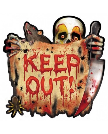 Dekorácia - Klaun- Keep out! 26cm