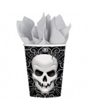 Poháriky strašidelná lebka 266ml 8ks