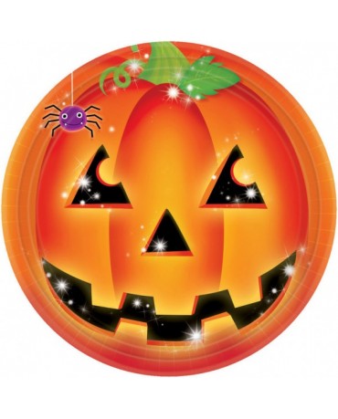 Tanieriky strašidelná tekvica 23cm 8ks