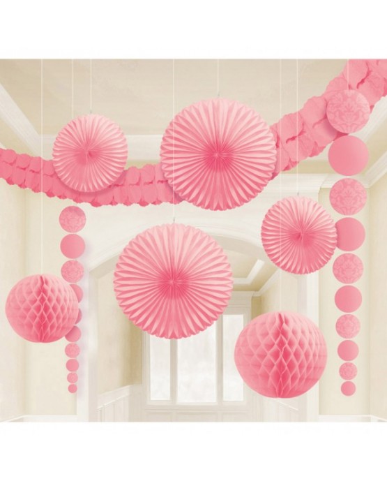 Bledoružový set dekorácií 9ks