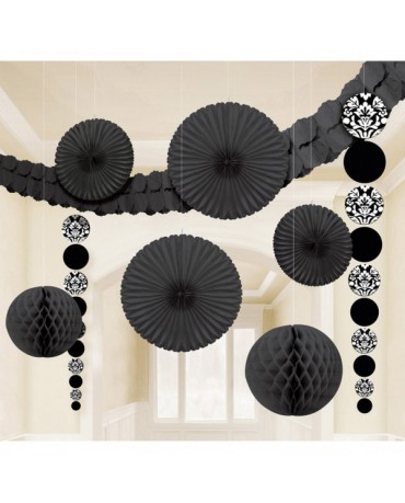 Čierny set dekorácií 9ks