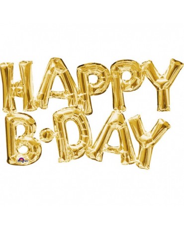 Fóliový balón Happy BDay 76x48cm