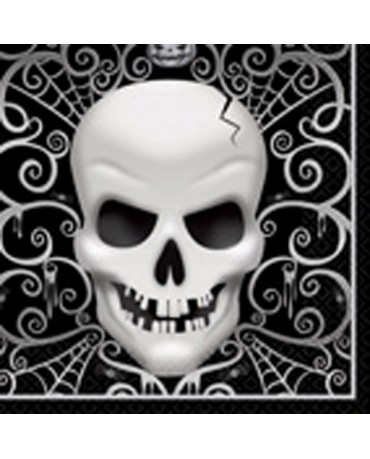 Servítky strašidelná lebka 33x33cm 16ks