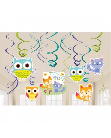 Špirály zvieratká z lesa 12ks