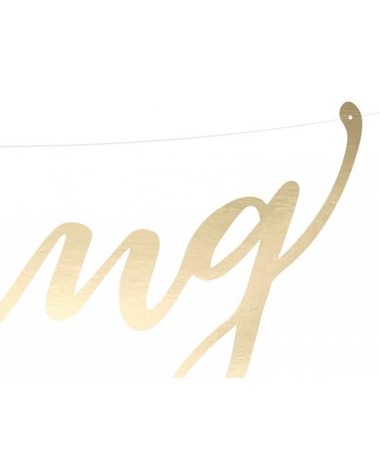 Banner Wedding-zlatý 45cm