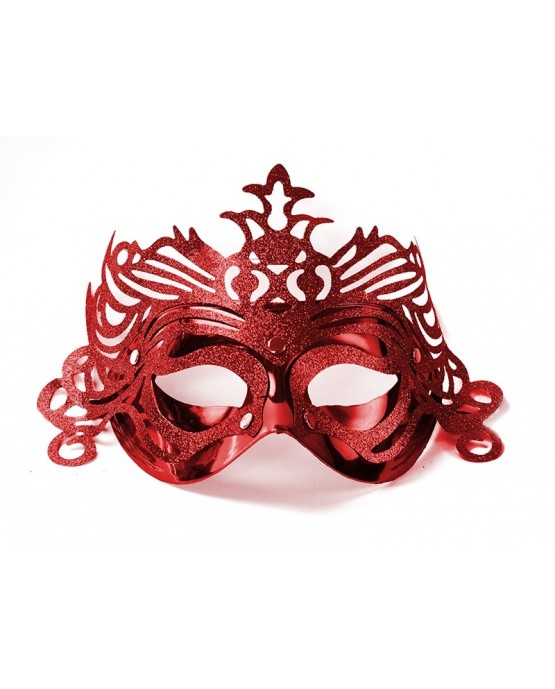 Benátska maska -červená s ornamentom