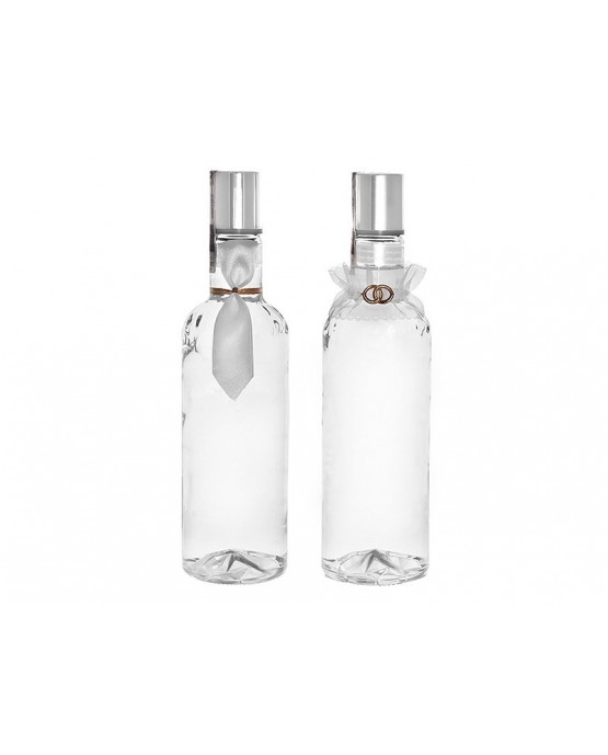 Dekorácia na flašu- ženích a nevesta