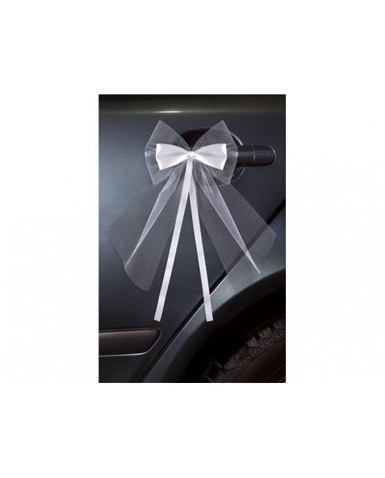 Mašle na kľučky - biele 2ks