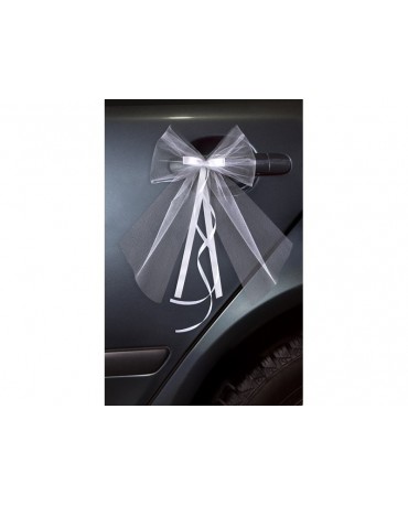 Mašle na kľučky - biele 2ks