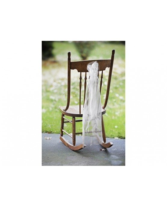 Ozdoba na stoličky/lavice - biela 2ks