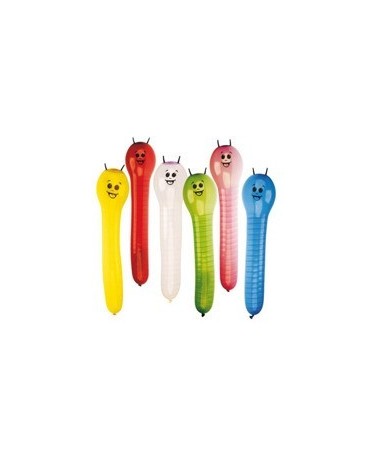 Latexové balóny húsenice 6ks 60cm