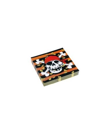 Servítky lebka 33cm 20ks