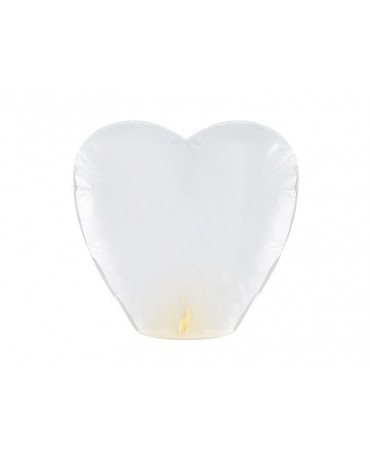 Lampión šťastia-biele srdce 1ks