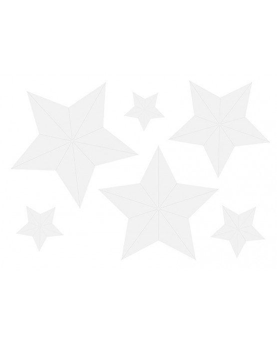 Dekorácia hviezdy -biele 6ks